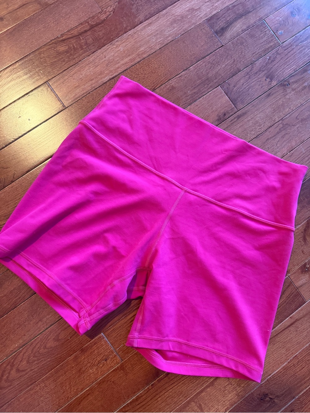 lululemon align biker shirt - 6 inch - Hot Pink Athletic Shorts - Picture 2 of 3